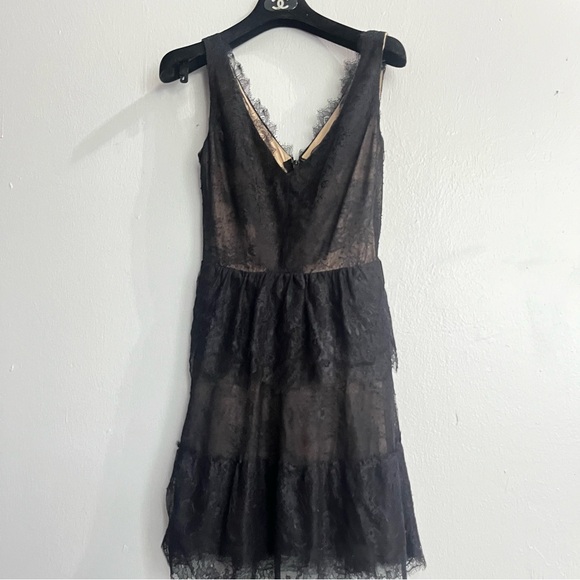 Bcbgmaxazria Willa Lace Black Mini Dress Size S - Picture 7 of 16